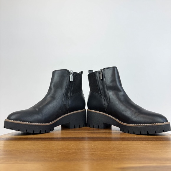 Womens Blondo Damaris Black Leather Waterproof Casual‎ Ankle Boots Size 8 M GUC - Picture 5 of 8